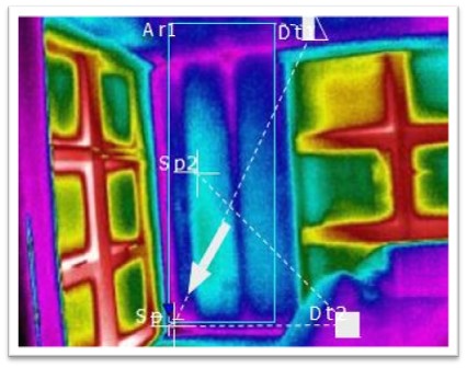 Wet insulation identified using thermal imaging